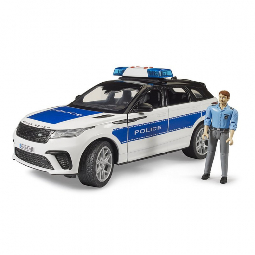 Bruder Range Rover Velar Politibil med politibetjent i gruppen LEGETØJ / Legetøjskøretøjer / Bruder hos Spelexperten (BR2890)