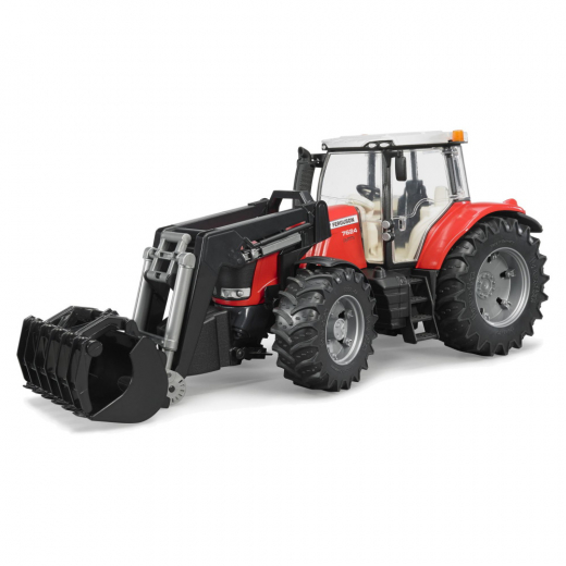 Bruder Massey Ferguson 7600 Traktor med frontlæsser i gruppen LEGETØJ / Legetøjskøretøjer / Bruder hos Spelexperten (BR3047)