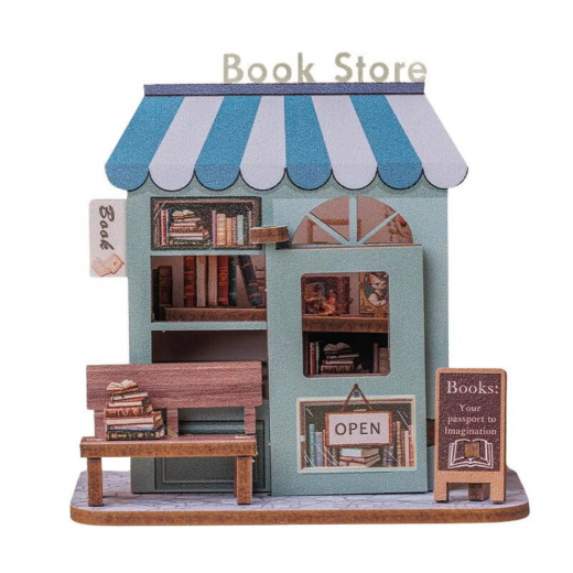 Do It Yourself Fridge Magnet - Book Store i gruppen PUSLESPIL / Modelbygning hos Spelexperten (BS001)