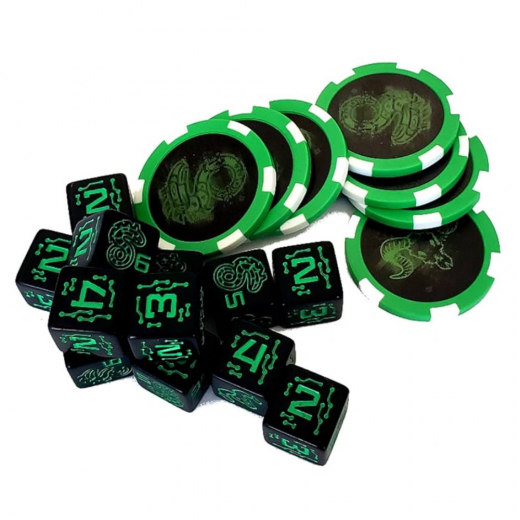 Shadowrun RPG: Dice & Edge Tokens - Green i gruppen Nyheder hos Spelexperten (CAT28501G)