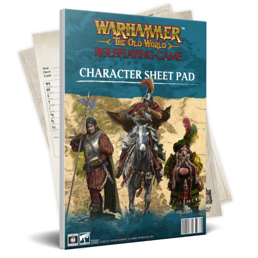 Warhammer: The Old World RPG - Character Sheet Pad i gruppen SELSKABSSPIL / Rollespil hos Spelexperten (CB72906)