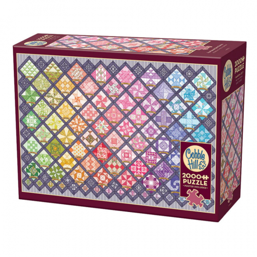 Cobble Hill Four Square Quilt Blocks 2000 Brikker i gruppen PUSLESPIL / 2000 brikker > hos Spelexperten (CH49010)