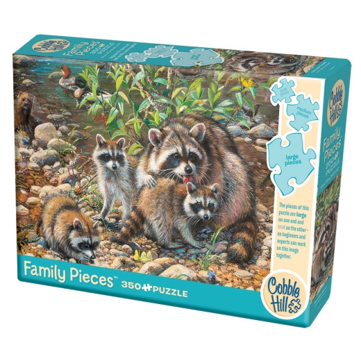 Cobble Hill Raccoon Family 350 brikker i gruppen PUSLESPIL / < 625 brikker hos Spelexperten (CH54607)