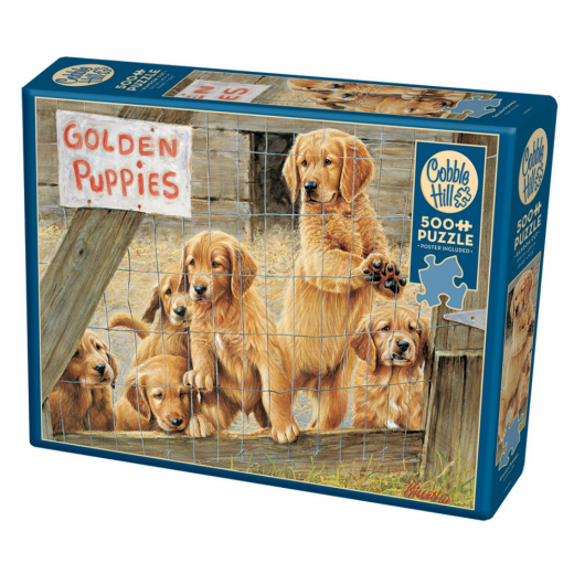 Cobble Hill Golden Puppies 500 Brikker i gruppen PUSLESPIL / < 750 brikker hos Spelexperten (CH85019)