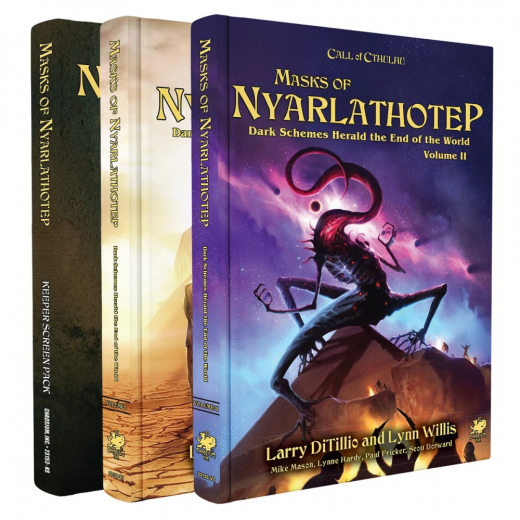 Call of Cthulhu RPG: Masks of Nyarlathotep - Slipcase Set i gruppen SELSKABSSPIL / Rollespil / Call of Cthulhu hos Spelexperten (CHA23153-X)