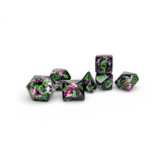 Dice Set 7 Brush Paintball/Green i gruppen SELSKABSSPIL / Tilbehør / Terninger & tilbehør hos Spelexperten (CHX24414)