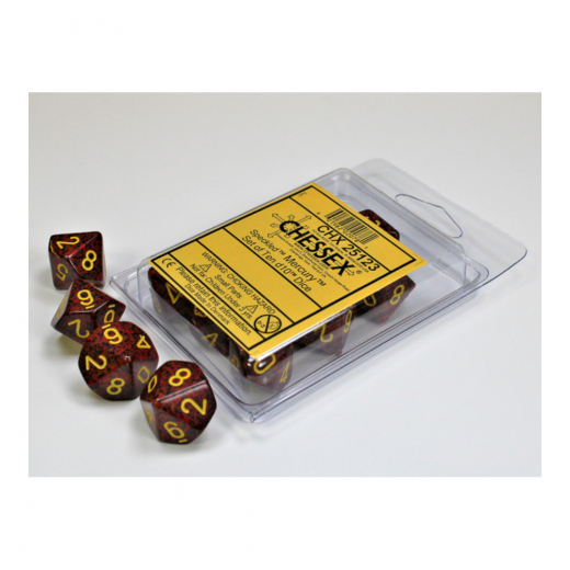 Dice Set D10 Speckled Mercury i gruppen SELSKABSSPIL / Tilbehør / Terninger & tilbehør hos Spelexperten (CHX25123)