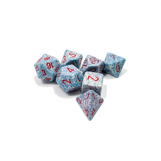 Dice Set 7 Speckled Air i gruppen SELSKABSSPIL / Tilbehør / Terninger & tilbehør hos Spelexperten (CHX25300)