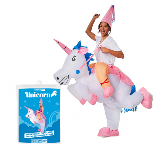 Oppustelig Unicorn kostume i gruppen LEGETØJ / Maskerade / Maskerade kostumer hos Spelexperten (COS-LICORNE)