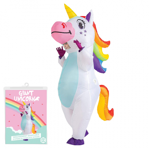 Oppustelig Giant Unicorn kostume i gruppen LEGETØJ / Maskerade / Maskerade kostumer hos Spelexperten (COS-UNI-XXL)