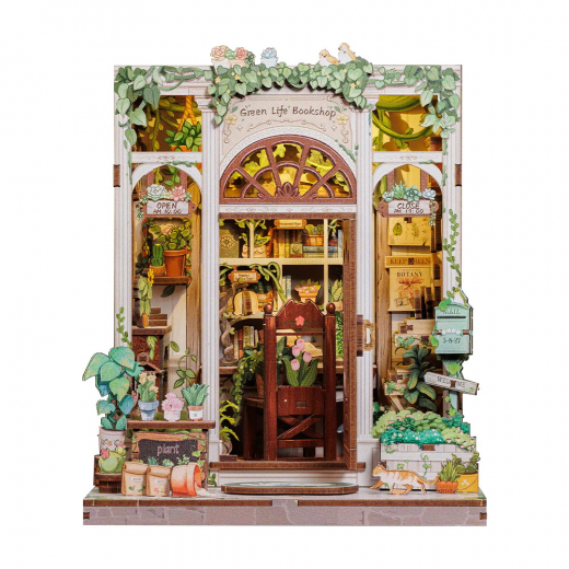 CuteBee Book Nook - Green Life Bookshop i gruppen PUSLESPIL / Modelbygning hos Spelexperten (CWG203)