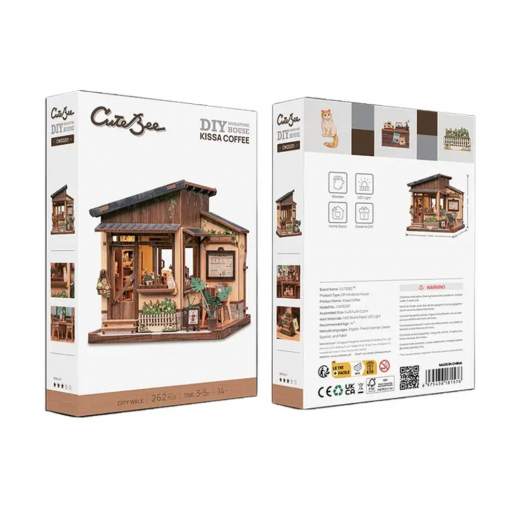 Cutebee Book Nook - Kissa Coffee i gruppen PUSLESPIL / Book Nook / hos Spelexperten (CWGD201)