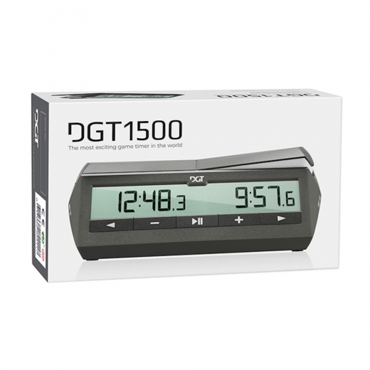 DGT1500 Grå Digital Skakur i gruppen SELSKABSSPIL / Skak hos Spelexperten (DGT-23008)
