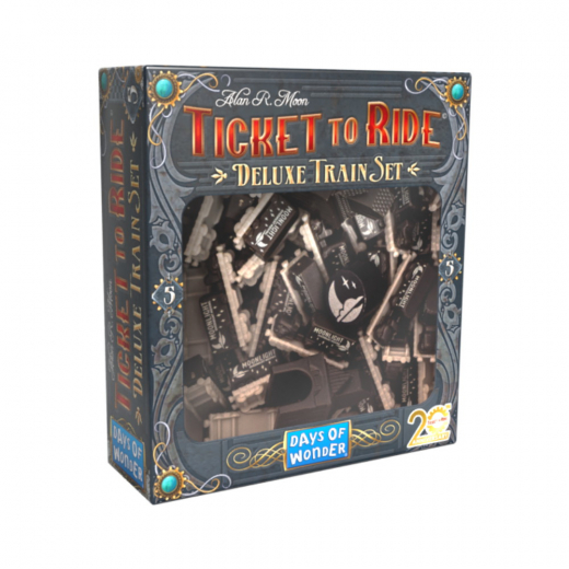 Ticket to Ride: 20th Anniversary Deluxe Train Set - Sort (Exp.) i gruppen  hos Spelexperten (DOWT2R20THDTS-BLA)