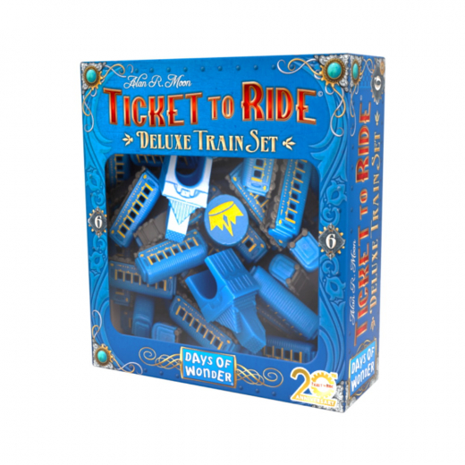 Ticket to Ride: 20th Anniversary Deluxe Train Set - Blå (Exp.) i gruppen  hos Spelexperten (DOWT2R20THDTS-BLU)