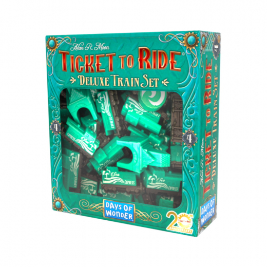 Ticket to Ride: 20th Anniversary Deluxe Train Set - Grøn (Exp.) i gruppen  hos Spelexperten (DOWT2R20THDTS-GRE)