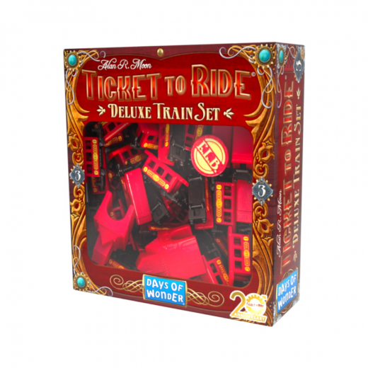 Ticket to Ride: 20th Anniversary Deluxe Train Set - Rød (Exp.) i gruppen  hos Spelexperten (DOWT2R20THDTS-RED)