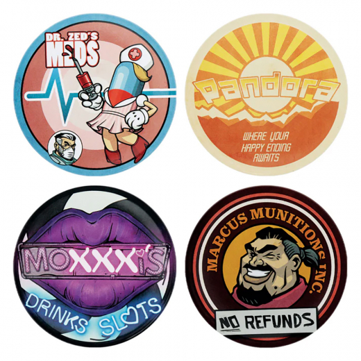 Borderlands Set of 4 Coasters i gruppen LEGETØJ / Collectibles hos Spelexperten (DPI-BL01)