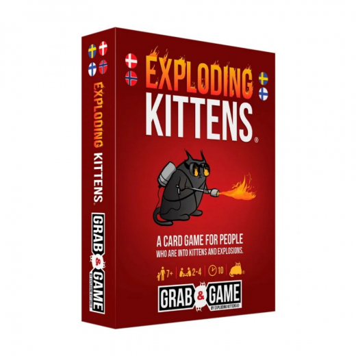 Exploding Kittens Grab & Game (DK) i gruppen Nyheder hos Spelexperten (EKGGEKG48NO)
