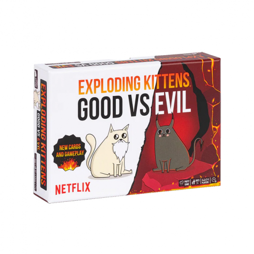 Exploding Kittens Good vs. Evil (Eng) i gruppen SELSKABSSPIL / Kortspil hos Spelexperten (EKGGVSE1)