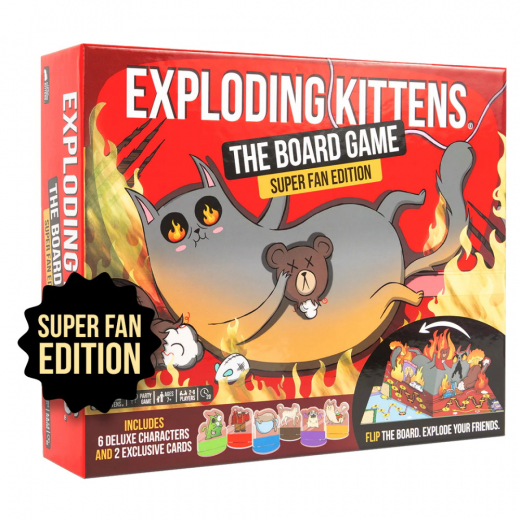 Exploding Kittens: The Board Game - Super Fan Edition (EN) i gruppen SELSKABSSPIL / Spilserier / Exploding Kittens hos Spelexperten (EKIBGMORE01)