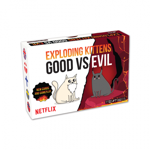 Exploding Kittens Good vs. Evil (DK) i gruppen SELSKABSSPIL / Kortspil hos Spelexperten (EKIEK12NO)