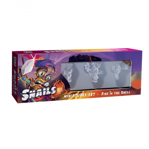 Snails: Miniatures Set - Fire in the Shell (Exp.) i gruppen SELSKABSSPIL / Udvidelser hos Spelexperten (EN-SNL05)