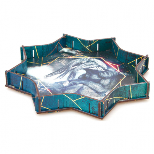 e-Raptor - Dice Tray Cthulhu 23 cm - Grey i gruppen SELSKABSSPIL / Tilbehør / Terninger & tilbehør hos Spelexperten (ERP4083)
