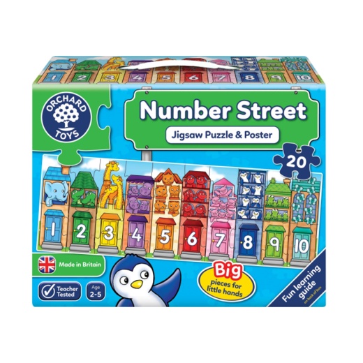 Number Street Puslespil 20 Brikker i gruppen PUSLESPIL / Puslespil til børn hos Spelexperten (F-231)