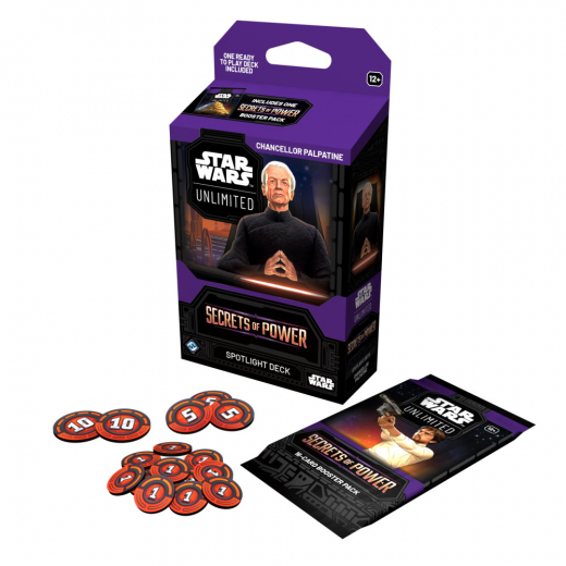 Star Wars: Unlimited - Secrets of Power - Chancellor Palpatine i gruppen SELSKABSSPIL / Kortspil hos Spelexperten (FSWH0610-CHA)