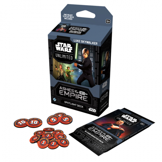 Star Wars: Unlimited - Ashes of the Empire Spotlight Deck: Luke Skywalker i gruppen SELSKABSSPIL / Kortspil hos Spelexperten (FSWH0810-LUK)
