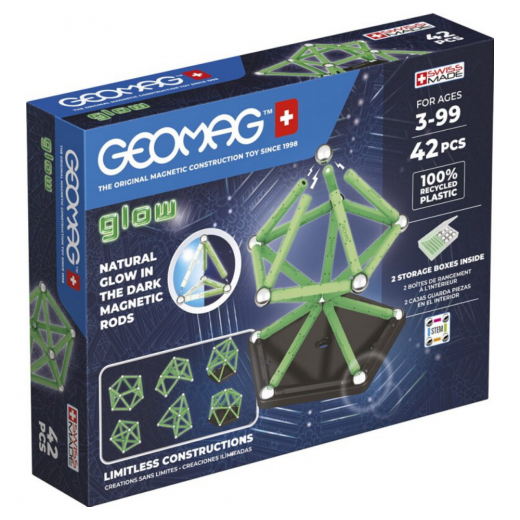 Geomag Glow 42 Dele i gruppen LEGETØJ / Byggeklodser / Geomag hos Spelexperten (GEO329)