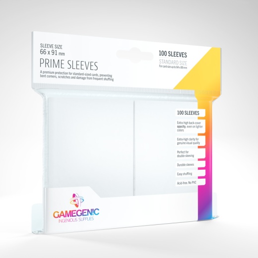 GameGenic Prime Sleeves White 64 x 89 mm i gruppen SELSKABSSPIL / Tilbehør / Sleeves hos Spelexperten (GGS10017ML)