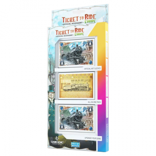 GameGenic Matte Prime Sleeves 58 x 90 mm Ticket to Ride Europe i gruppen SELSKABSSPIL / Tilbehør / Sleeves hos Spelexperten (GGS15003ML)