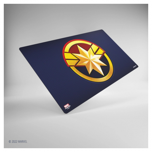 GameGenic Game Mat: Marvel Champions - Captain Marvel i gruppen SELSKABSSPIL / Tilbehør hos Spelexperten (GGS40029ML)