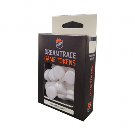 DreamTrace Game Tokens: Poppymilk White i gruppen SELSKABSSPIL / Tilbehør / Andet hos Spelexperten (GHDTTK13)