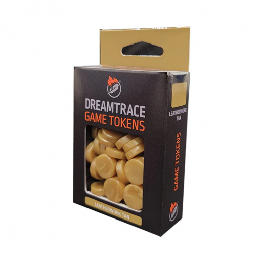 DreamTrace Game Tokens: Leatherwork Tan i gruppen SELSKABSSPIL / Tilbehør / Andet hos Spelexperten (GHDTTK15)