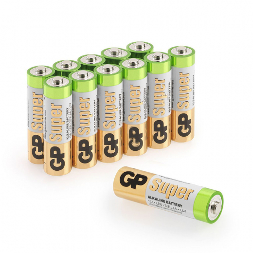 GP Super Alkaline AA-battery, 15A/LR6, 12-pc i gruppen  hos Spelexperten (GP-151034)