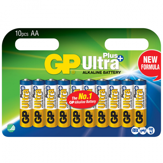GP Ultra Plus Alkaline AA-battery, 15AUP/LR6, 10-pc i gruppen  hos Spelexperten (GP-151167)
