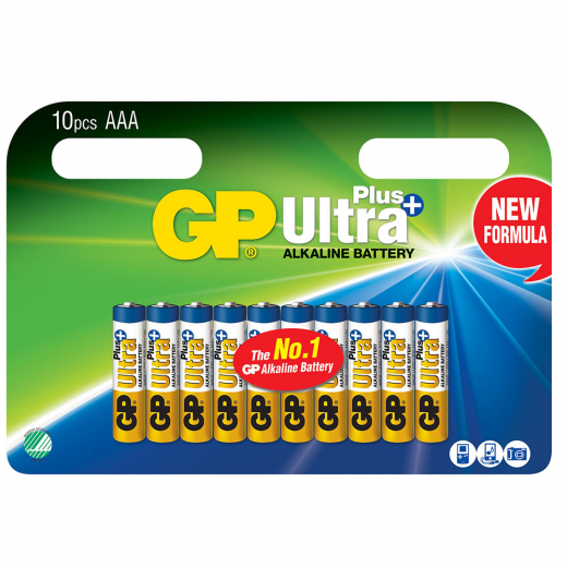 GP Ultra Plus Alkaline AAA-battery, 24AUP/LR03, 10-pc i gruppen  hos Spelexperten (GP-151168)