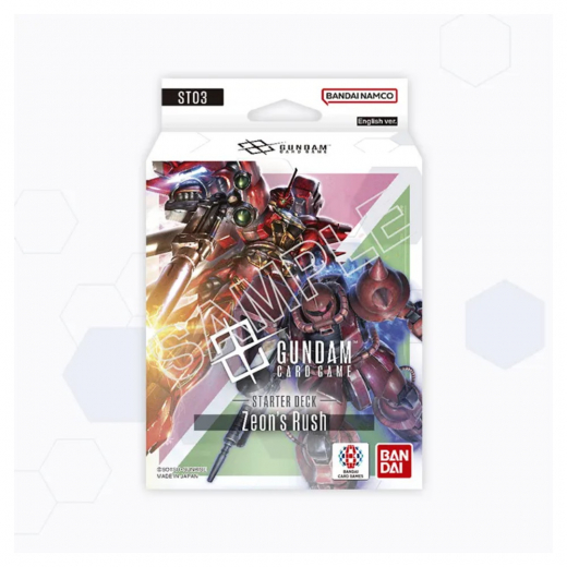 Gundam CG: Zeon's Rush Starter Deck ST03 i gruppen SELSKABSSPIL / Kortspil hos Spelexperten (GUNCGST03)