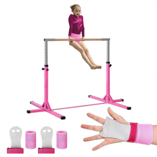 Children's Gymnastics Horizontal Bar Pink i gruppen Nyheder hos Spelexperten (GYM-BAR-R)