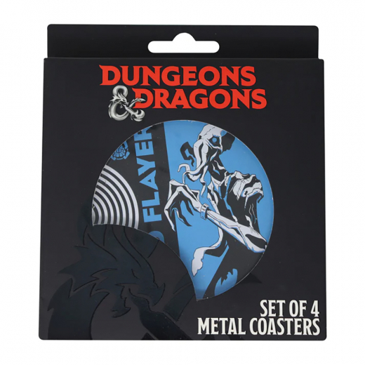Dungeons & Dragons Set of 4 Printed Metal Coasters i gruppen LEGETØJ / Collectibles / Dungeons & Dragons collectables hos Spelexperten (HAS-DUN06)