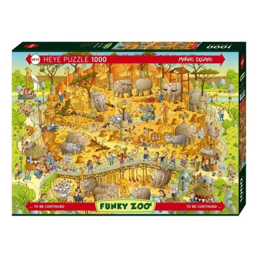 Heye: Funky Zoo - African Habitat 1000 brikker i gruppen PUSLESPIL / 1000 brikker hos Spelexperten (HE29639)