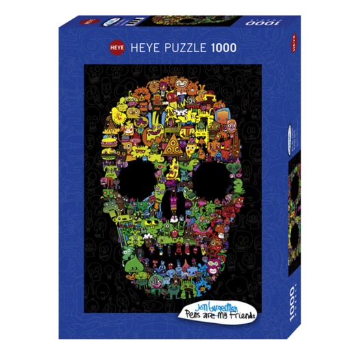 Heye Doodle Skull 1000 brikker i gruppen  hos Spelexperten (HE29850)