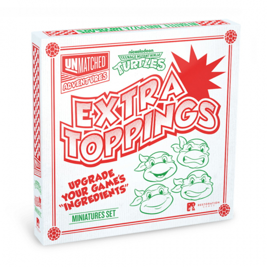 Unmatched Adventures: Teenage Mutant Ninja Turtles - Extra Toppings Miniatures Set (Exp.) i gruppen SELSKABSSPIL / Spilserier / Unmatched hos Spelexperten (IEL0512)