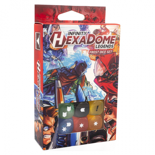 Infinity: HexaDome Legends - Frost Dice Set (Exp.) i gruppen SELSKABSSPIL / Tilbehør / Terninger & tilbehør hos Spelexperten (IHL08)