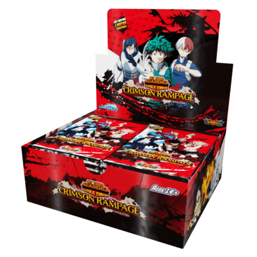 My Hero Academia CCG: Crimson Rampage Booster Display i gruppen SELSKABSSPIL / Kortspil hos Spelexperten (JASMHA02B-DIS)