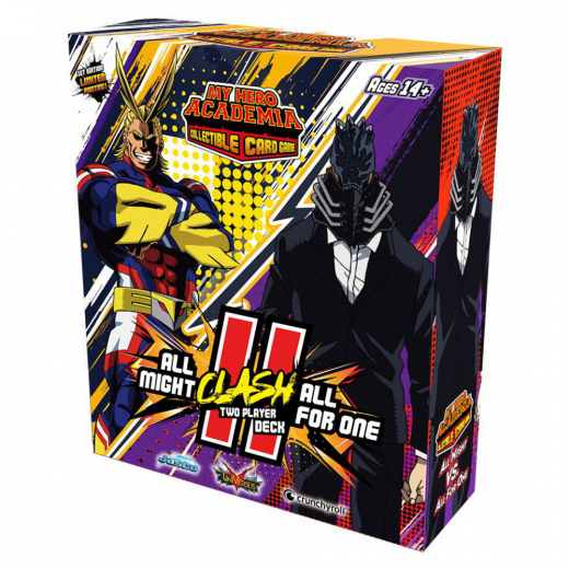 My Hero Academia CCG: 2-Player Clash Deck - All Might VS All for One i gruppen SELSKABSSPIL / Kortspil hos Spelexperten (JASUVS04C)