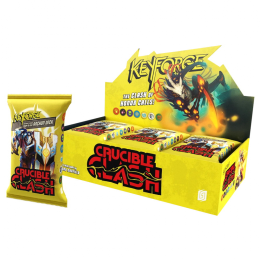 Keyforge: Crucible Clash - Archon Deck Display i gruppen SELSKABSSPIL / Kortspil hos Spelexperten (KF23d-DIS)
